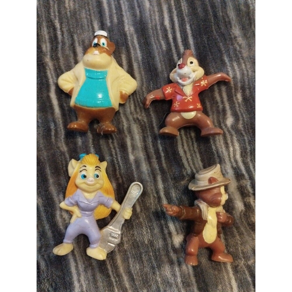 Vintage 1991 Kellogg's Disney Chip 'n Dale Rescue Rangers PVC Figures Lot of 4